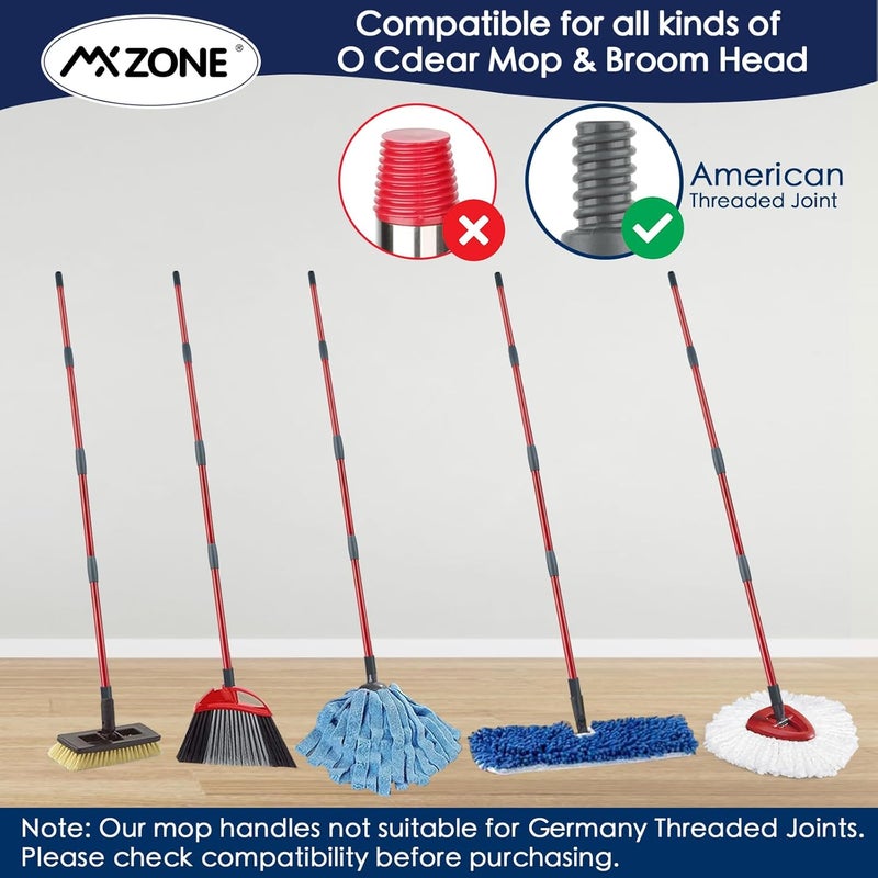 MXZONE Spin Mop Handle Replacement Compatible with O Cedar Spin Mop and Bucket, 4-Section 30 to 58 Inchs Mop Replace Handle, Mop Stick for Floor Cleaning, Mop Head and Base not Include - Image 3